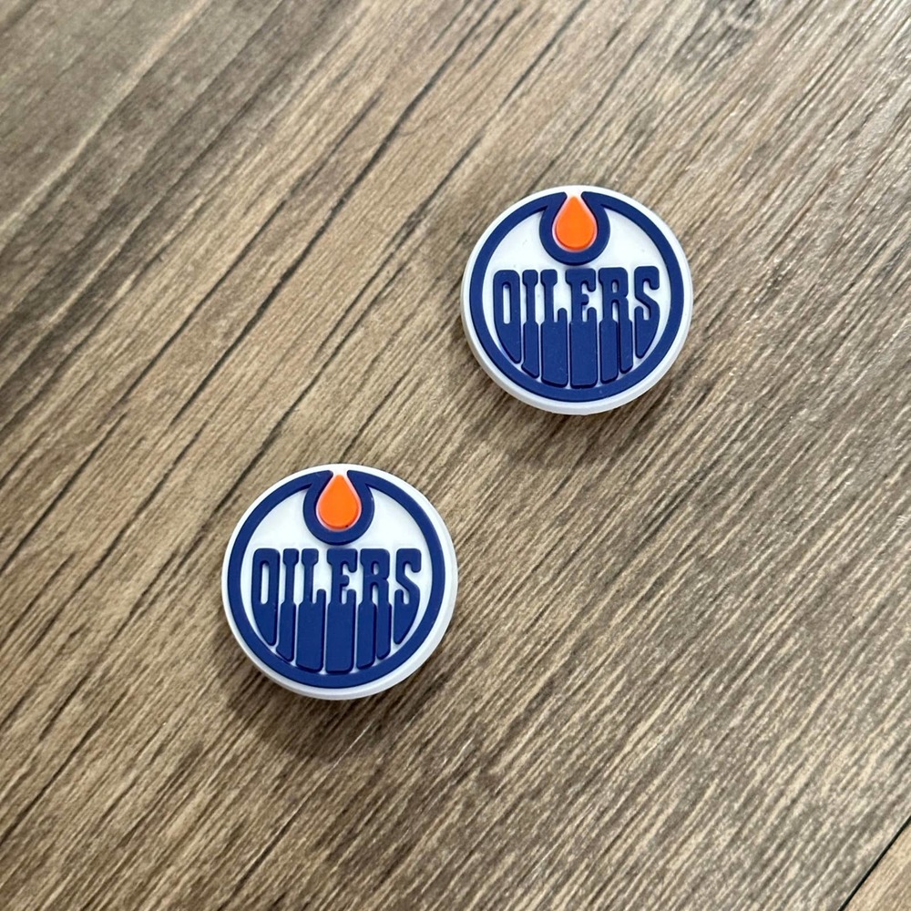Edmonton Oilers Hockey Team Charm For Crocs Shoe Charms - 2 Pieces